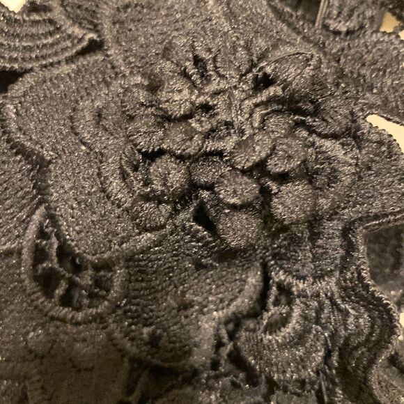 AUXO collection XXL black lace over lining mini dress - Picture 9 of 12